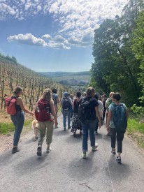 Wndergruppe von Hinten in den Bergen des Ahrtals